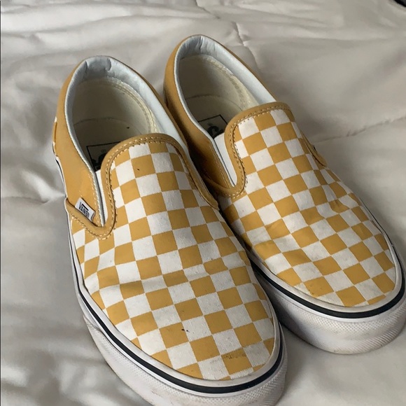 vans checkered mustard